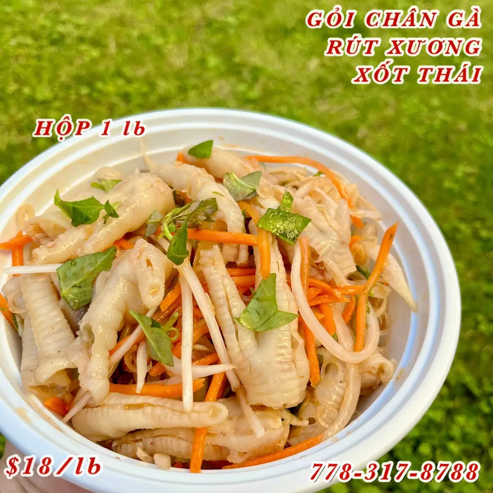  GỎI CHÂN GÀ RÚT XƯƠNG 