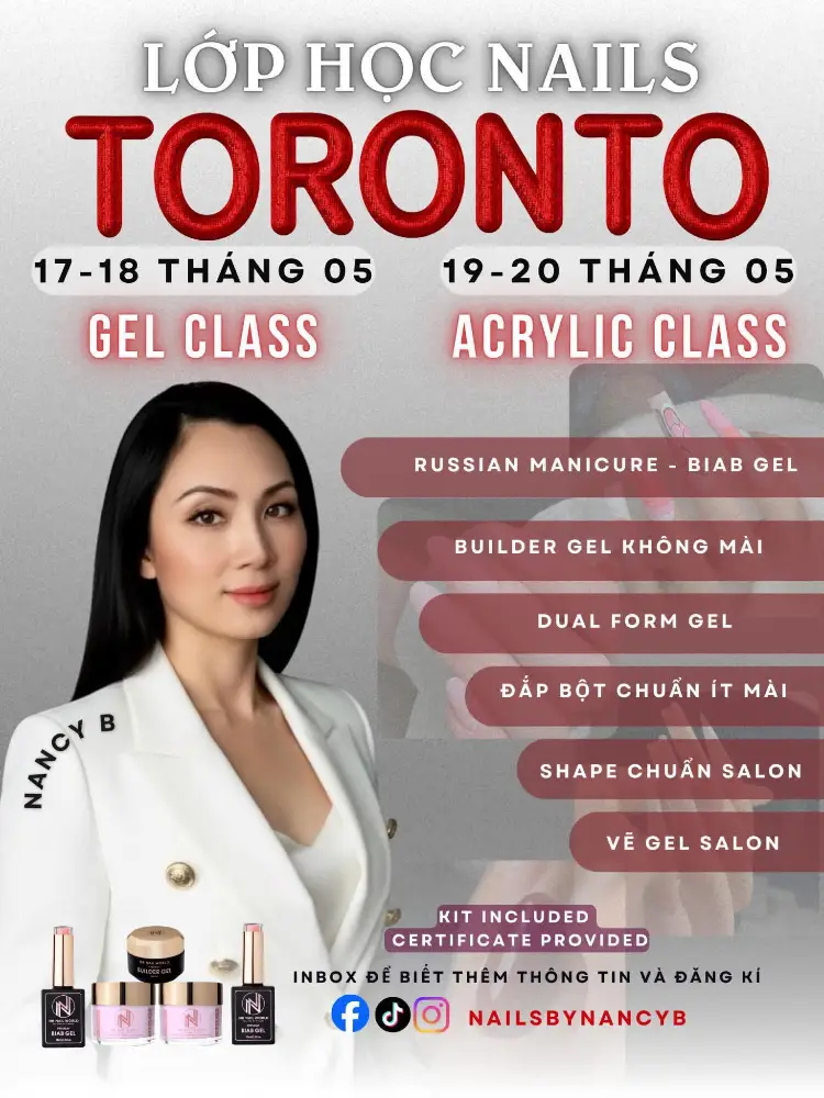  LỚP HỌC NAILS TẠI TORONTO 